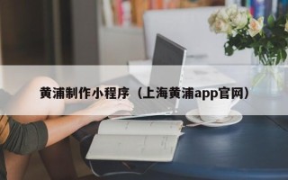 姜堰黄浦制作小程序（上海黄浦app官网）
